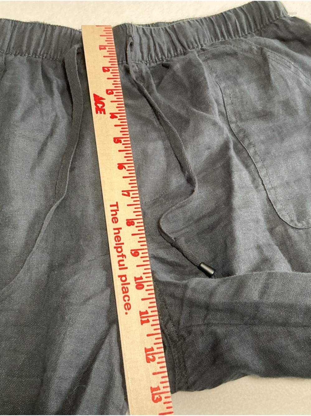 Nicole Miller linen Black ankle balloon Cargo beach Pants - Picture 9 of 12